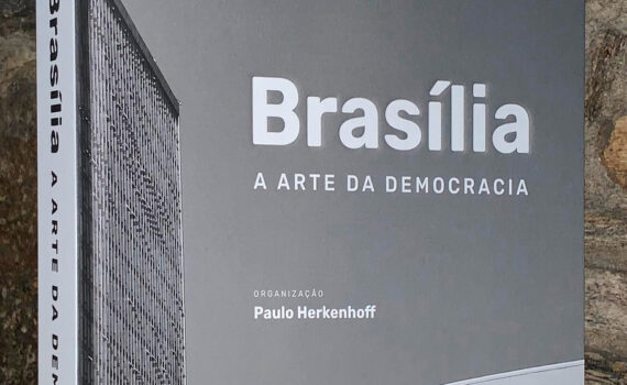 Detalhe da capa do livro “Brasília, a arte da democracia”
